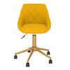 vidaXL Sedie da Pranzo Girevoli 4 pz Gialle in Velluto