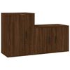 vidaXL Set Mobili Porta TV 2 pz Rovere Marrone in Legno Multistrato