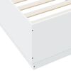 vidaXL Giroletto con Luci LED Bianco 100x200 cm in Legno Massello