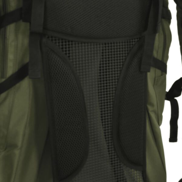 vidaXL Zaino da Trekking Verde Militare 100 L in Tessuto Oxford
