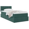 vidaXL Letto con Contenitore Verde Scuro 90 x 200 cm Velluto