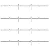vidaXL Kit Binari Porta Scorrevole 400 cm Acciaio Inossidabile Argento