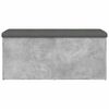 vidaXL Panca Portaoggetti Grigio Cemento 102x42x45cm Legno Multistrato