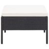 vidaXL Set Divani da Giardino 6 pz con Cuscini in Polyrattan Nero