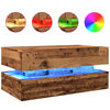 vidaXL Tavolino da Salotto con Luci LED Legno Antico 90x50x40 cm