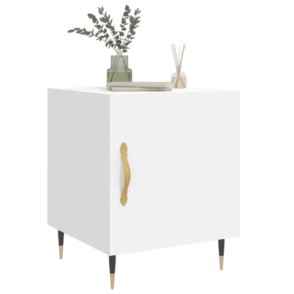 vidaXL Comodini 2 pz Bianchi 40x40x50 cm in Legno Multistrato