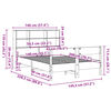 vidaXL Letto Libreria senza Materasso Bianco 140x200 cm Legno di Pino
