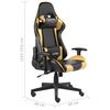 vidaXL Sedia da Gaming Girevole Oro in PVC