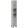 vidaXL Armadietto Bagno Grigio Cemento 30x30x190 cm Legno Multistrato