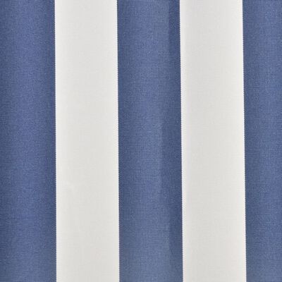 vidaXL Tendone Parasole in Tela Blu e Bianco 350x250 cm