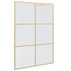 vidaXL Parete Doccia Walk-in Oro 140 x 195 cm vetro temperato