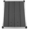 vidaXL Piatto Doccia da Esterni in WPC e Acciaio Inox 80x62 cm Grigio