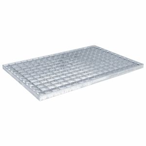 vidaXL Grata Argento 60 x 40 x 2 cm Acciaio Zincato a Caldo