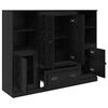 vidaXL Credenza con cassetto 3 pcs Rovere Nero Legno multistrato