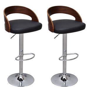 vidaXL Sgabelli da Bar 2 pz in Legno Curvato