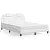 vidaXL Letto Viana con Materasso Bianco 140x190 cm in Similpelle
