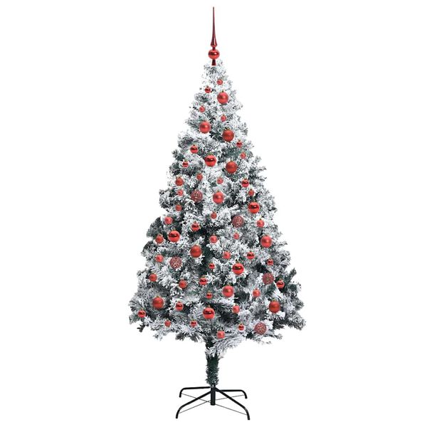 vidaXL Albero di Natale artificiale con 300 LED Bianco 180 cm