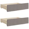 vidaXL Divano Letto Estraibile con Cassetti Tortora 90x200 cm Tessuto