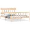 vidaXL Giroletto con Testiera King Size in Legno Massello