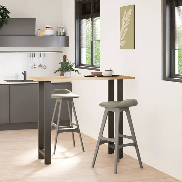 vidaXL Gambe per tavolo da bar antracite 2 pz 50x(110-111) cm in acciaio