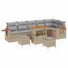 vidaXL Set Divano da Giardino con cuscino Beige Poly Rattan