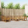 vidaXL Set di divani da esterno 11 pcs Naturale
