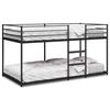 vidaXL Letto a Castello senza Materasso Nero 90x190 cm in Acciaio