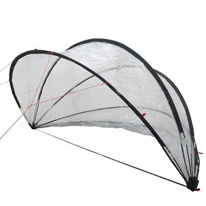 vidaXL Dome Piscina 405 x 405 x 192 cm PVC Trasparente