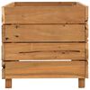 vidaXL Letto Rialzato 100x40x38 cm Legno di Teak di Recupero e Acciaio