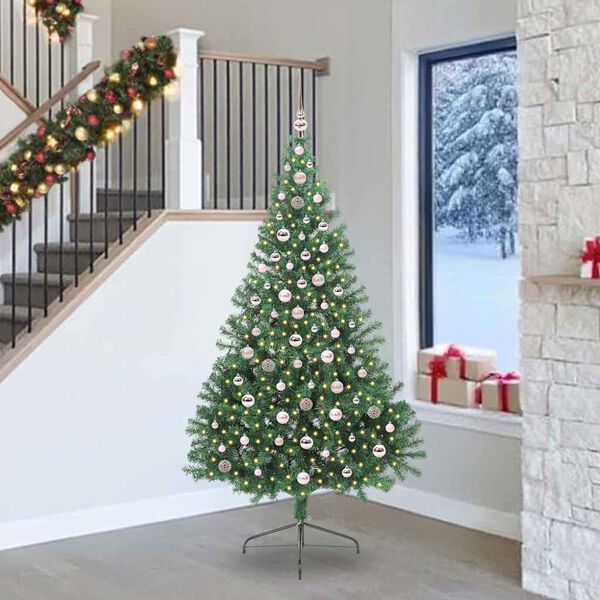 vidaXL Albero di Natale artificiale con luci integrate Verde 240 cm