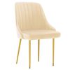 vidaXL Sedie da Pranzo 4 pz Crema in Velluto