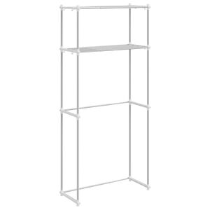 vidaXL Mensola per lavatrice Bianco 70 x 27 x 136 cm Alluminio