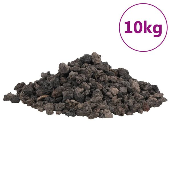vidaXL Rocce Vulcaniche 10 kg Nere 1-2 cm