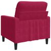 vidaXL Poltrona Rosso Vino 60 cm Velluto