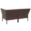 vidaXL Set Divani da Giardino 8 pz con Cuscini in Polyrattan Marrone