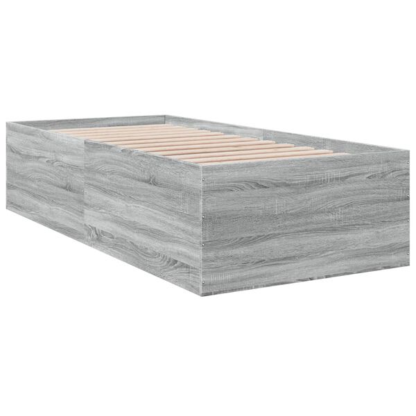 vidaXL Giroletto Grigio Sonoma 90x200 cm in Legno Multistrato