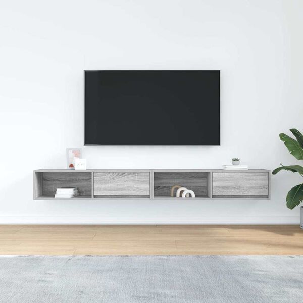 vidaXL Mobili TV 2pz Grigio Sonoma 100x31x25,5 cm Legno Multistrato