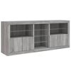 vidaXL Credenza con Luci LED Grigio Sonoma 181,5x37x67 cm