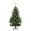 vidaXL Albero Natale Incernierato con 150 LED e Palline 150 cm