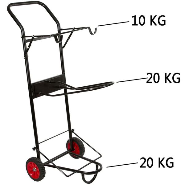 Kerbl Carrello Portasella Caddy Metallo Nero 321000