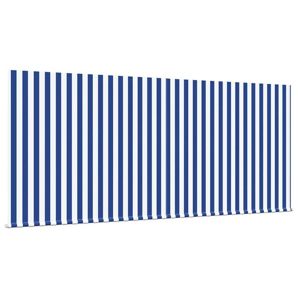 vidaXL Tenda Retrattile Blu e bianco 300 x 250 cm Tessuto