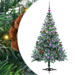vidaXL Albero di Natale artificiale Verde 150 cm PVC e Acciaio