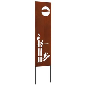 vidaXL Schermo per privacy in giardino Traforo Ruggine 32 x 140 cm