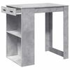vidaXL Tavolo da Bar Grigio Cemento 102x70x103,5 cm in Truciolato