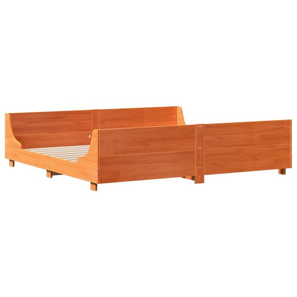 vidaXL Letto senza Materasso Marrone Cera 180x200 cm in Legno di Pino
