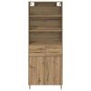 vidaXL Credenza con cassetto Rovere artigianale 69,5 x 34 x 180 cm