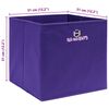 vidaXL Scatole Portaoggetti 10pz Viola 32x32x32 cm Tessuto