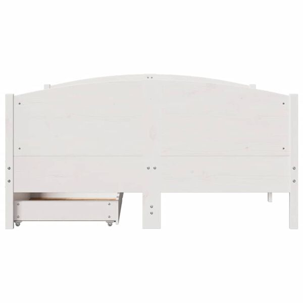 vidaXL Letto senza Materasso Bianco 150x200 cm Legno Massello di Pino