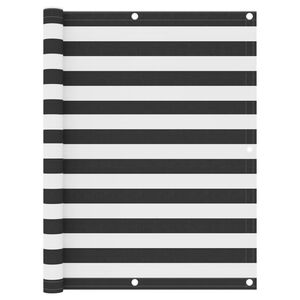 vidaXL Paravento Balcone Antracite e Bianco 120x500 cm Tessuto Oxford
