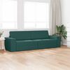 vidaXL Divano letto 200cm Verde Scuro Tessuto